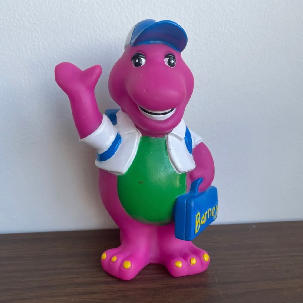 Vintage Barney Rubber Piggy Bank